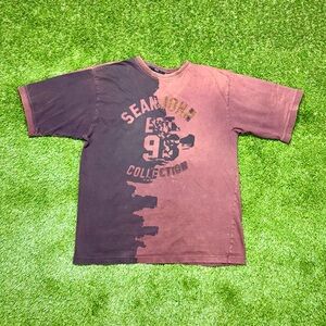 Y2K Sean John Collection Patchwork T-Shirt Men’s Size XXL Brown Rap Hip-Hop